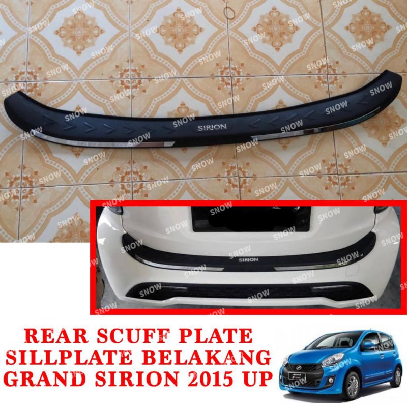 Sillplate Pintu Belakang Grand All New Sirion 2015 UP Elegant Hitam List Chrome