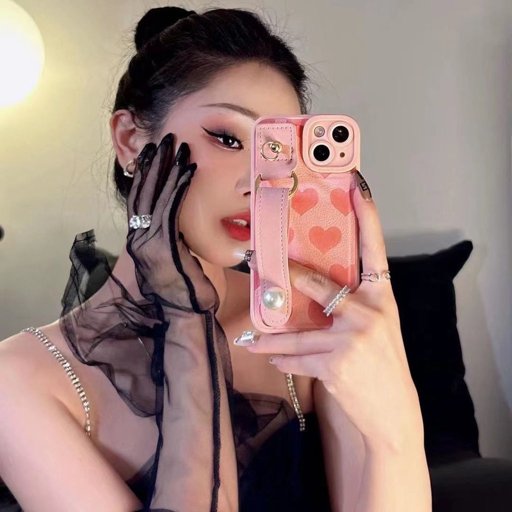 IPHONE Casing Ponsel Desain Gelang Cinta Tiga Warna Kompatibel Dengan Iphone12 13 14 11 Pro Max X Xs Max Xr Fgfgd