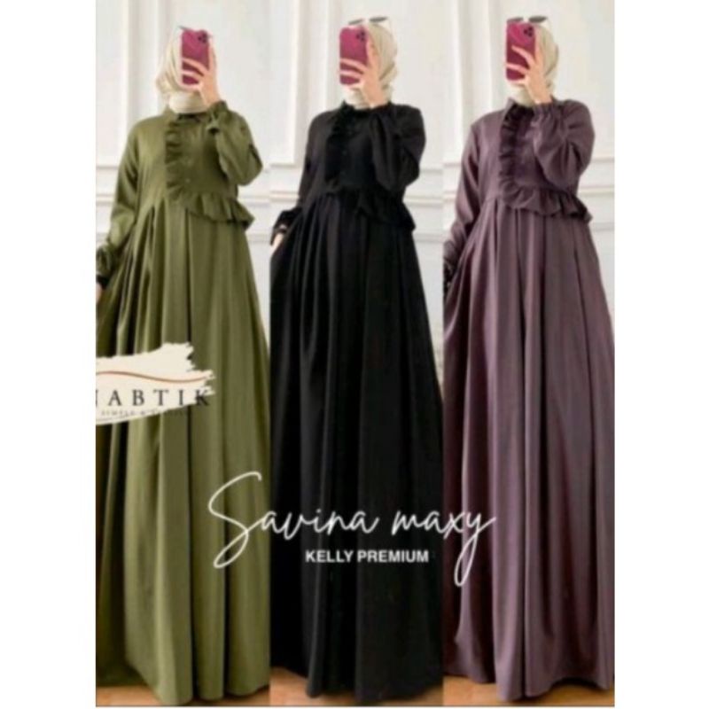 Gamis dress cringkle import L XL