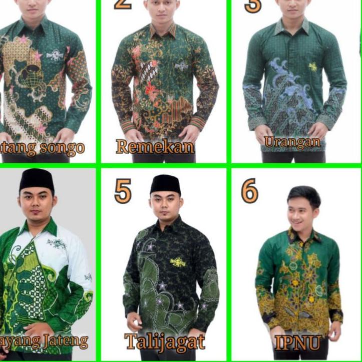 Terbagus.. Kemeja Batik Nu Ipnu Resmi lintang Songo nu tali Jagat nu wayangan atributnu kemeja nu
