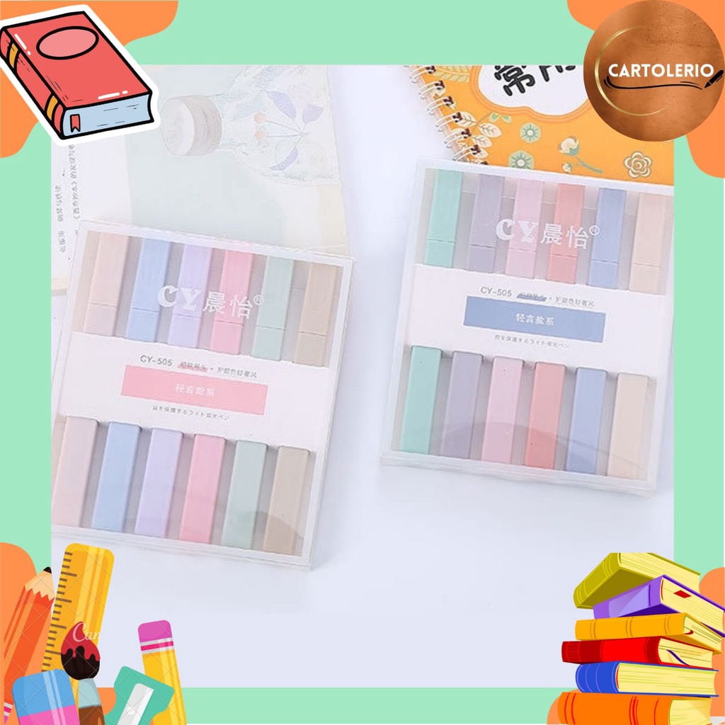 

Set 6pcs Highlighter Morandi Pastel Color S0206