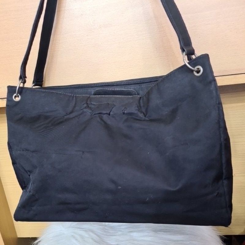 TAS KULIT ESPRIT BLACK PRELOVED ORI