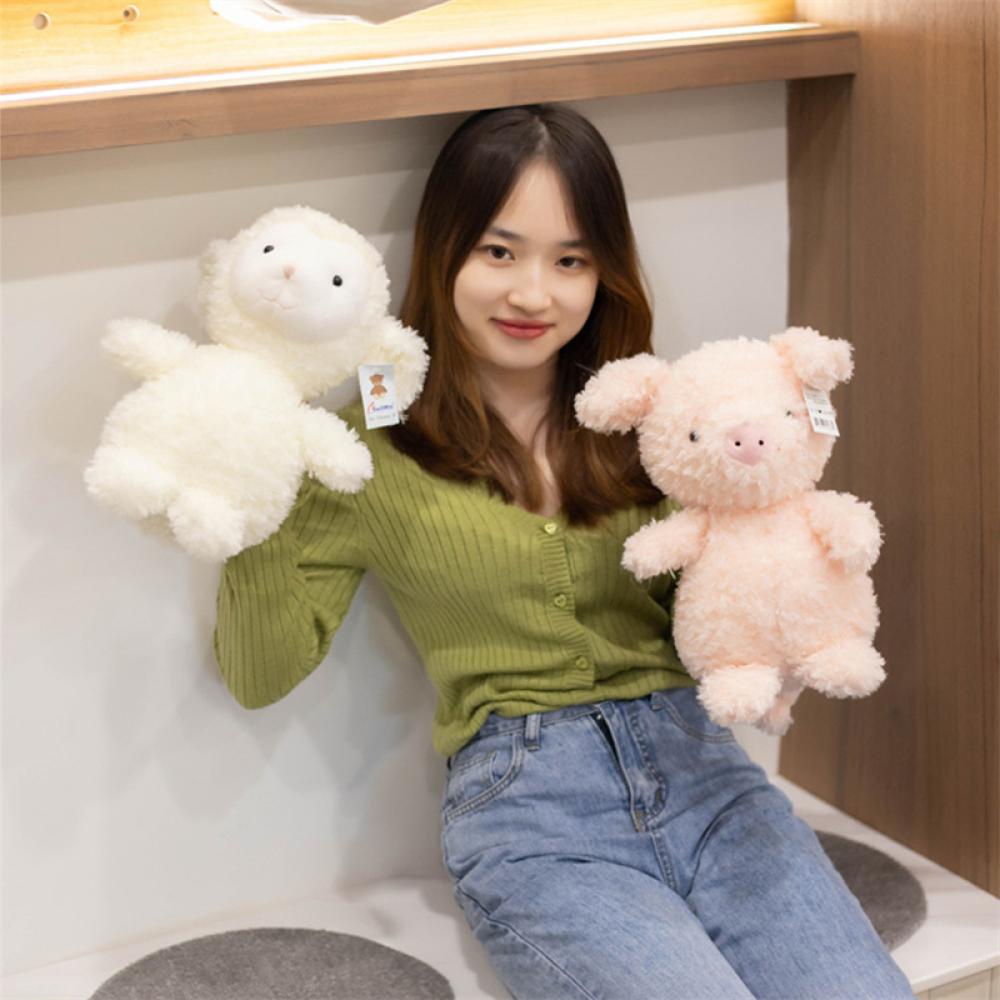 Timekey Lucu Berbulu Mainan Mewah Boneka Kartun Hewan Bayi Menghibur Mainan Bunny Chick Domba Burung Hantu Beruang Rubah Boneka Dekorasi Rumah Untuk Anak Kids B7V9