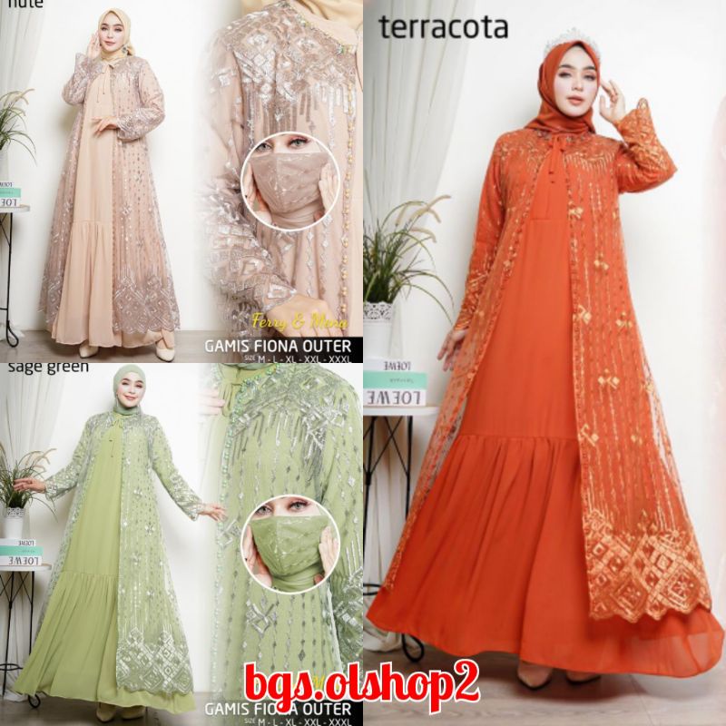 Gamis Tile Fiona Outer / Gamis Tile / Gamis Tile Mutiara / Gamis Tile Payet / Gamis Tile Lepas Pasan