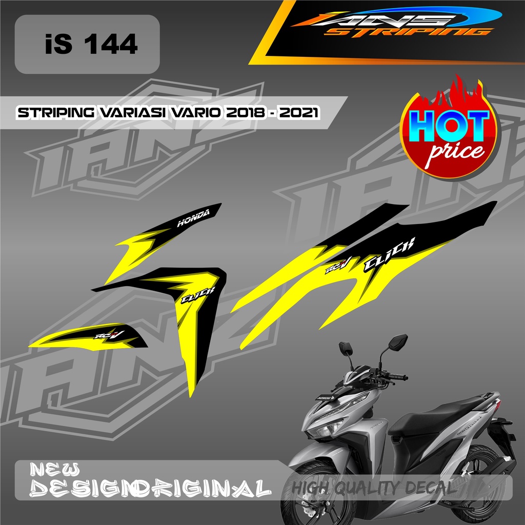 DECAL VARIO STRIPING  TECHNO 110 KONSEP  SUDAH MENGGUNAKAN LAMINASI / STIKER KERETA VARIO TECHNO OLD IS144