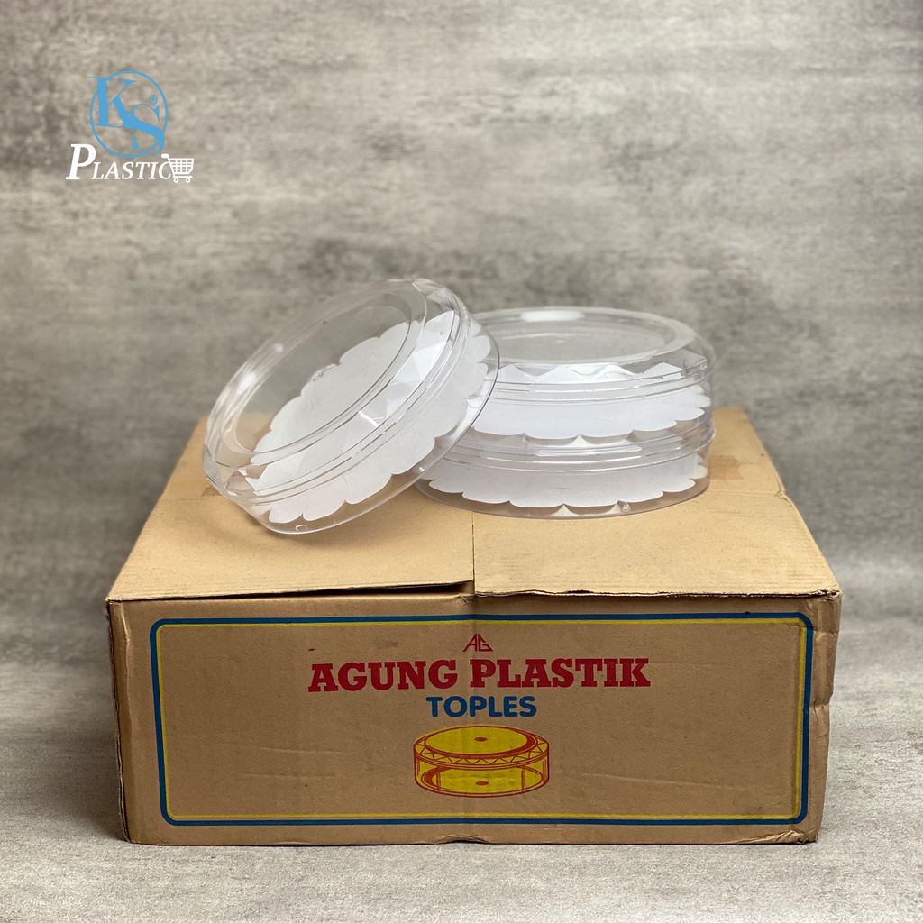 Toples AG Kue Kering isi 12 PCS / Toples Mika 1 KG Plastik Nastar / Toples kue kering 1 KG