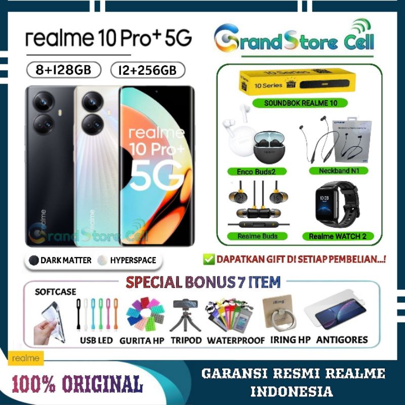 REALME 10 PRO Plus 5G RAM 12/256 GB | REALME10 PRO+ 5G RAM 8/128 GB GARANSI RESMI REALME