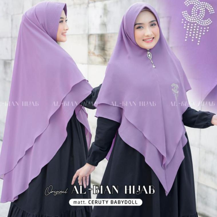 Sale Terbatas KHIMAR 2 LAYER SWAROSKY CENEL // KHIMAR JUMBO LANCIP DEPAN BELAKANG//KERUDUNG JUMBO