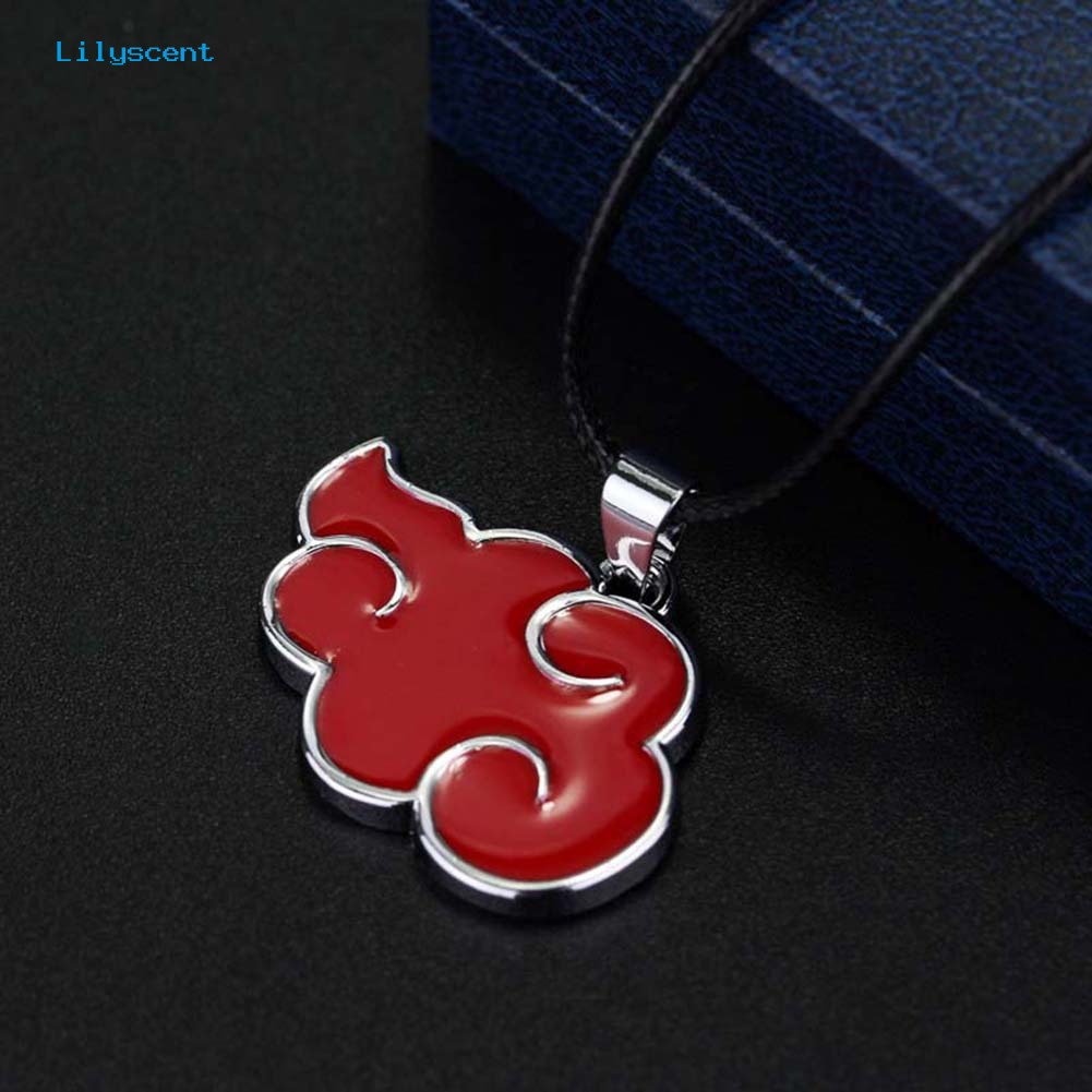 [LS] Kalung Decor Perhiasan Motif Kartun Anti Korosi Liontin Bentuk Awan Merah Untuk Belanja