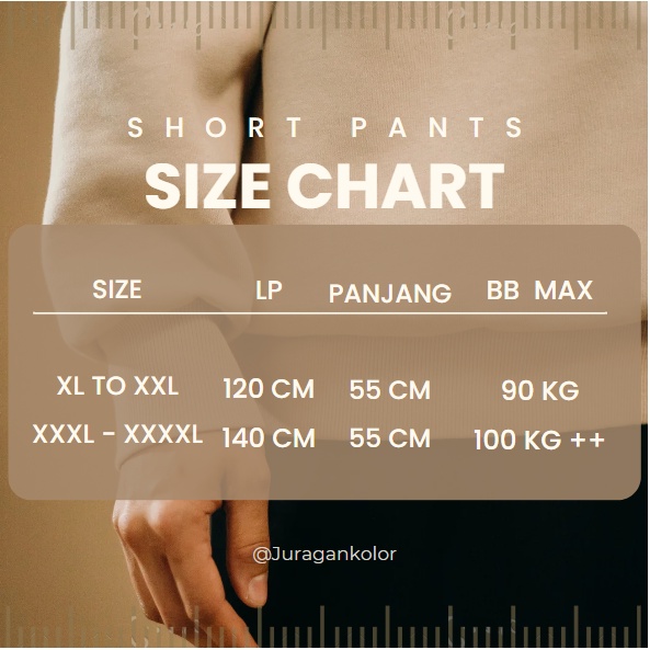 Celana Pendek Pria Jumbo Dewasa Motif Chino Short Pants Rib Kekinian