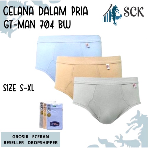 CD Pria GT-MAN 704 WARNA / Celana Dalam GTMAN 704 Bw Warna / Dalaman Pria Laki-Laki 704 Anti Selip - sckmenwear GROSIR