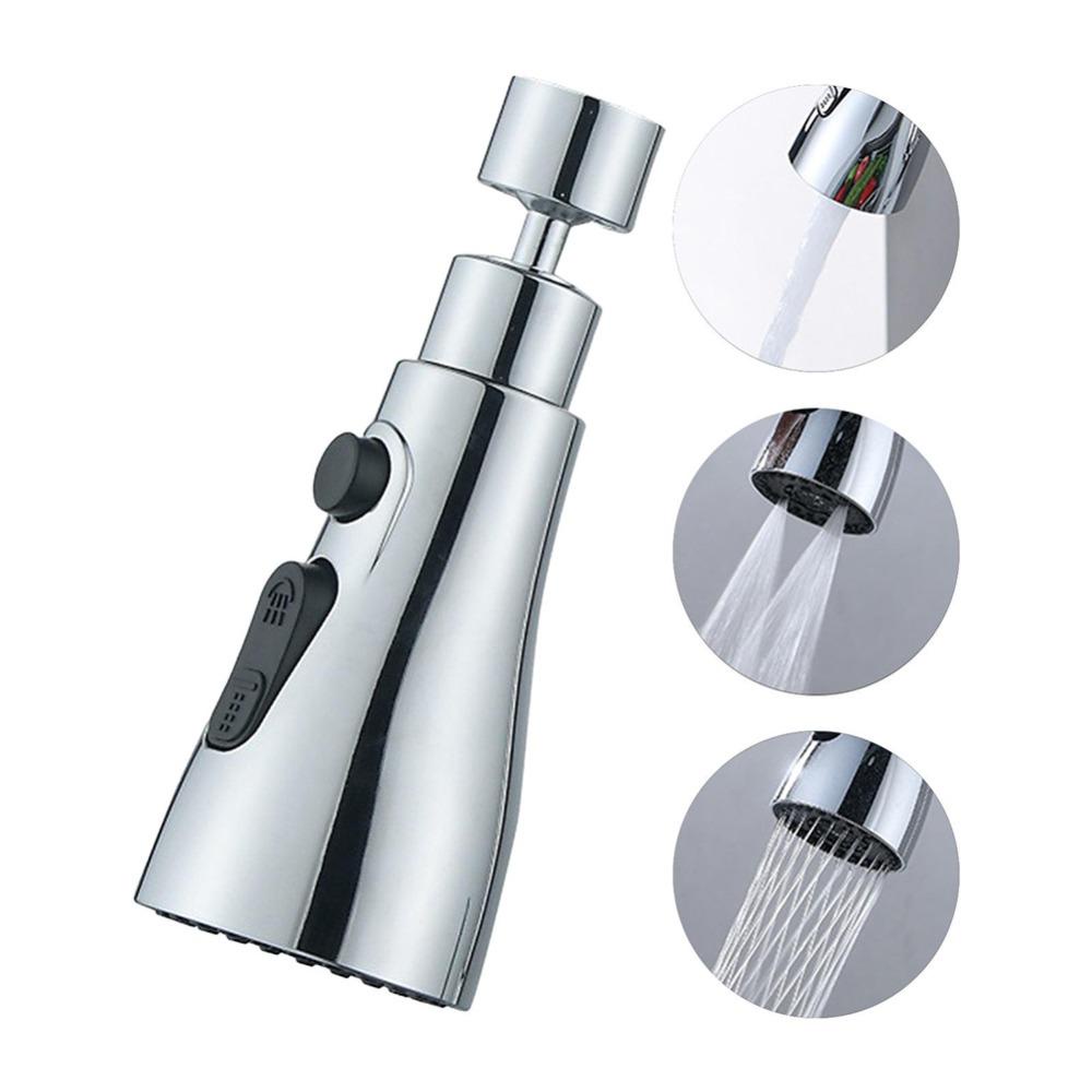 Lanfy Faucet Extender ABS Tahan Lama Adjustable Anti splash Hemat Air Aksesoris Dapur Kamar Mandi Pengganti360° Nozzle Keran Air Bertekanan Putar