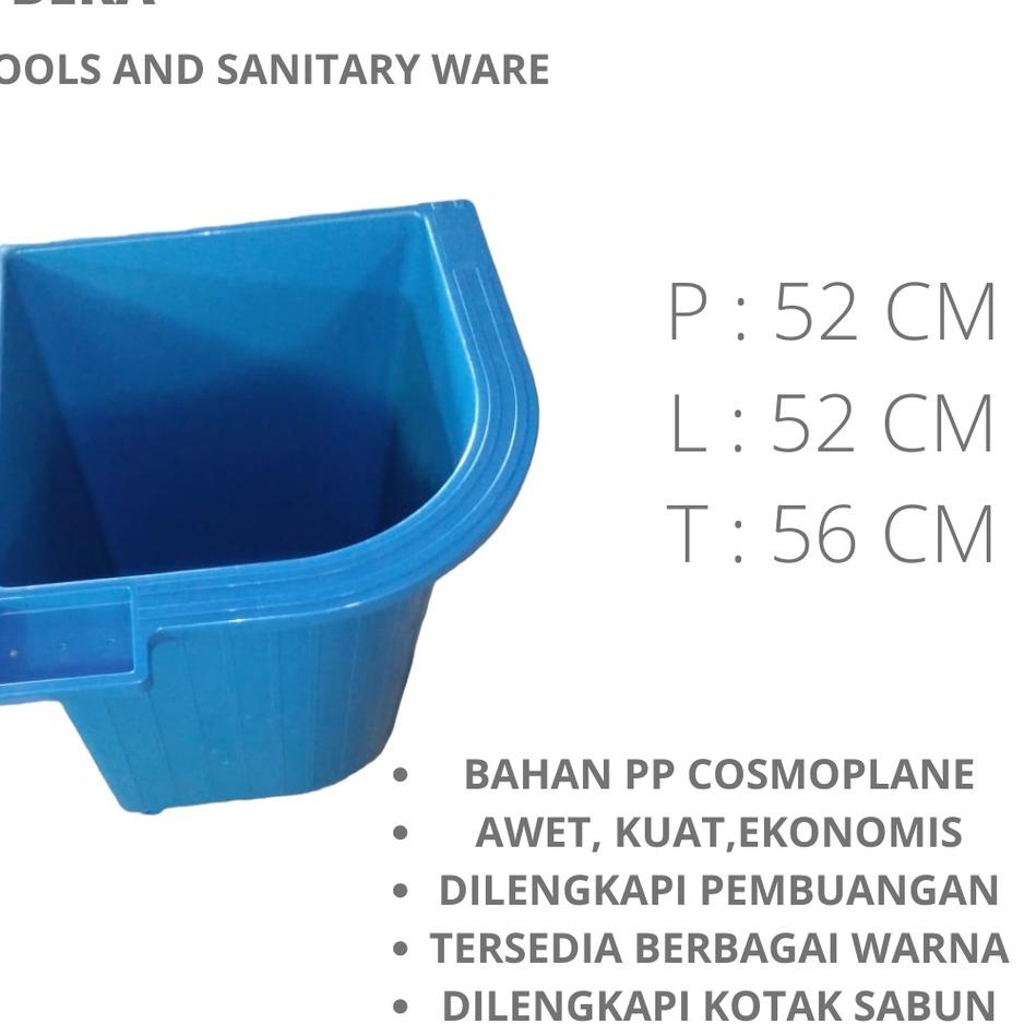 ◊ bak mandi plastik dengan kotak sabun Kapasitas est 120 L ←