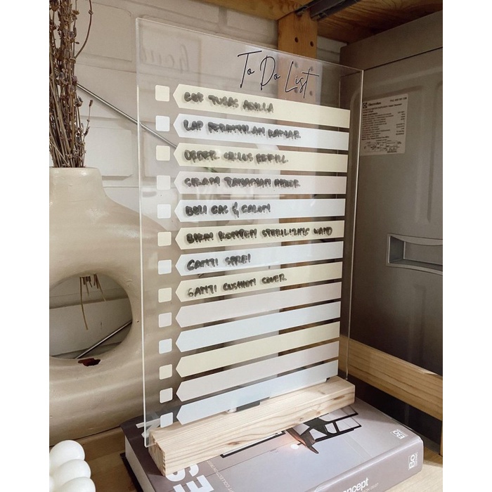 

Terlaris To Do List Planner Acrylic Ready Stock, Custom Acrylic, Custom Akrilik