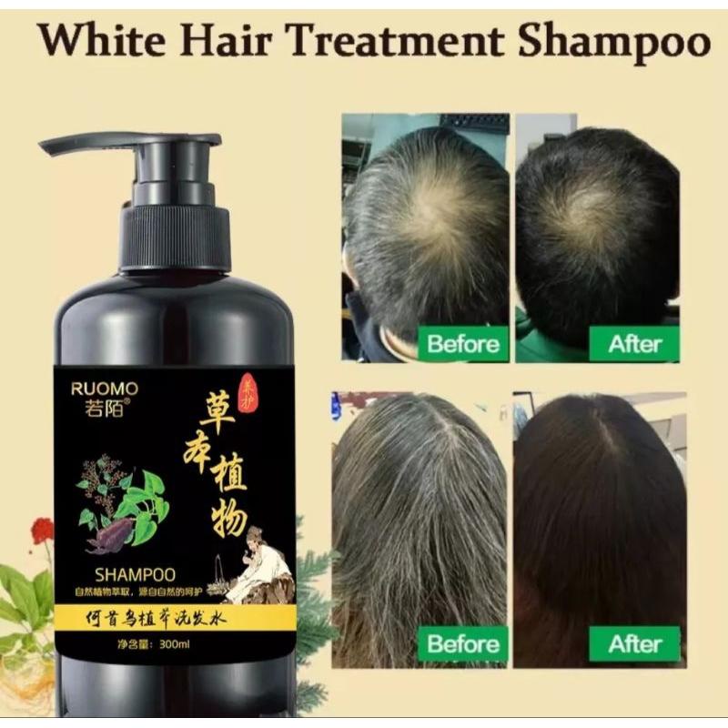 Shampoo Black Herbal Natural Rambut Uban // Penghitam Rambut Dengan Urang Aring 300ml