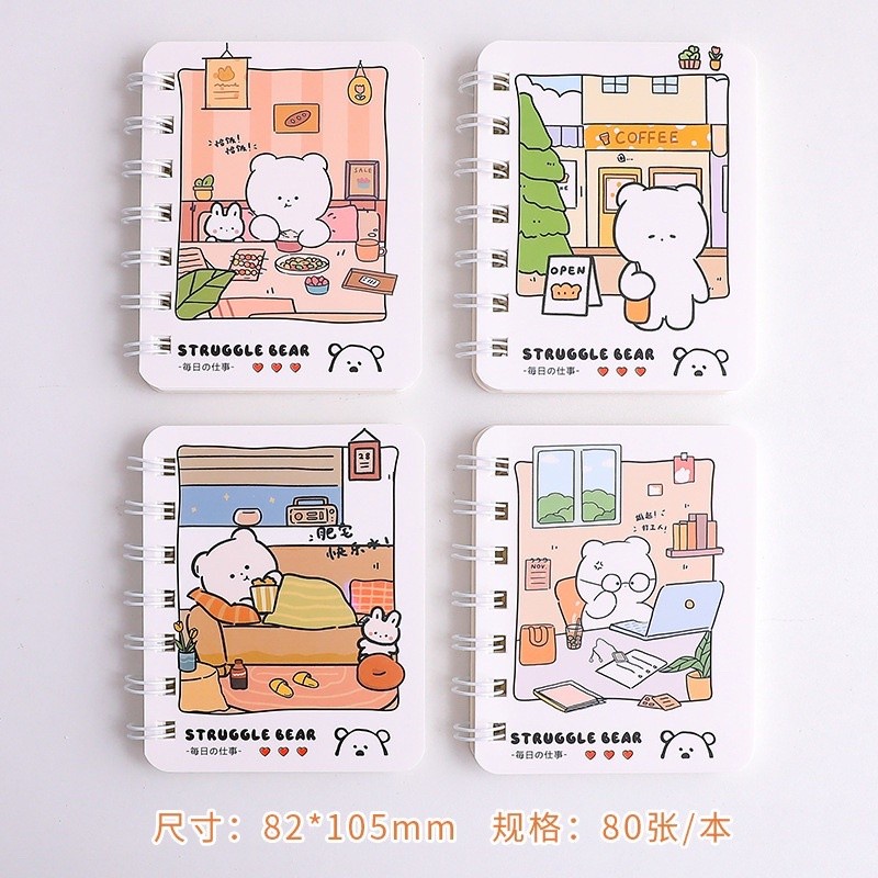 NOTEBOOK RING AESTHETIC MINI DIARY BOOK MEMO TULIS A7 AESTHETIC RT140