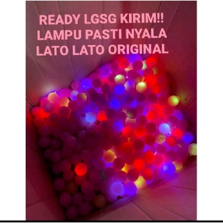 MAINAN Lato Lato Import Jumbo 4CM LED Lampu Bisa Nyala Tali Tanam - LatoLato LED MAINAN ANAK