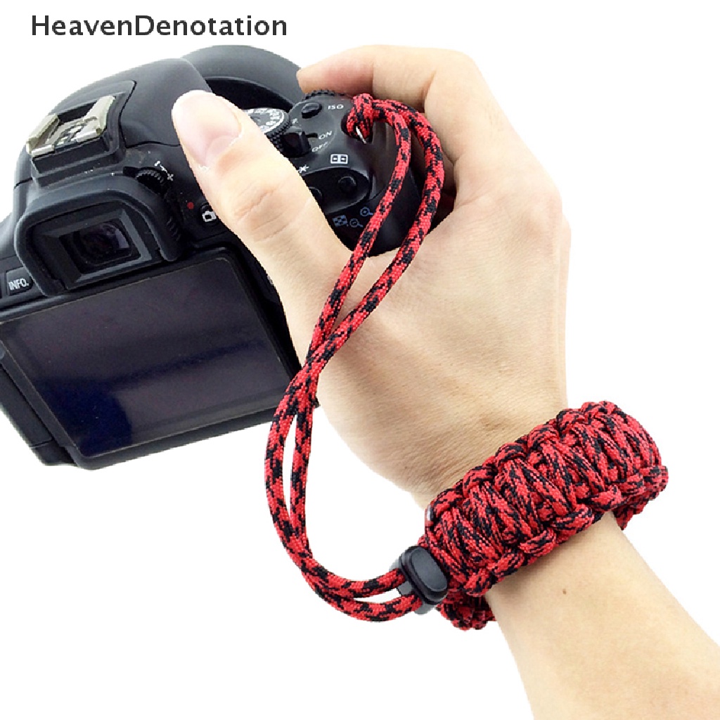 [HeavenDenotation] Adjustable Kuat Kamera Adjustable Wrist Lanyard Strap Grip Menenun Kabel Kamera Digital Jatuh-Bukti Anti-Hilang Tali Pergelangan Tangan HDV