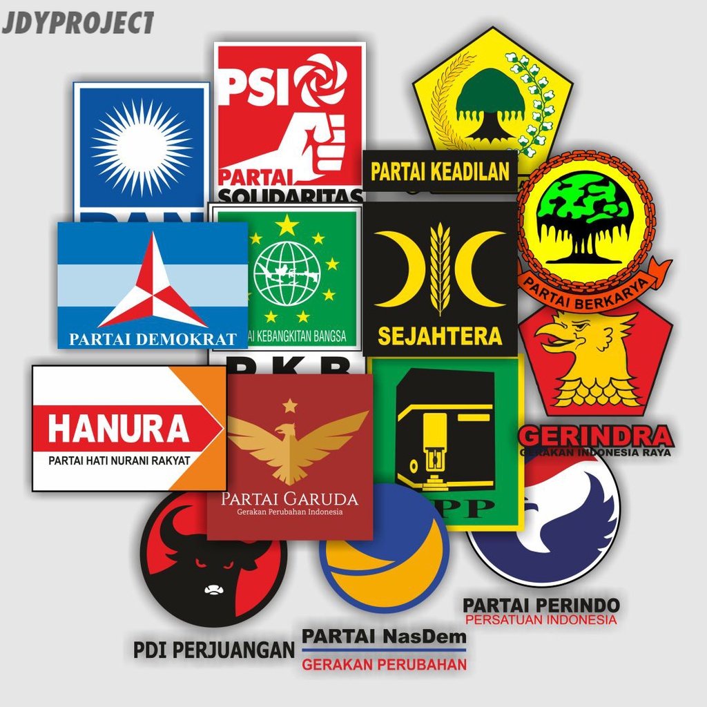 

STIKER SABLON BAJU Logo Setrika Patch cetak DTF Sablon setrika | LOGO PARTAI Indonesia JLO