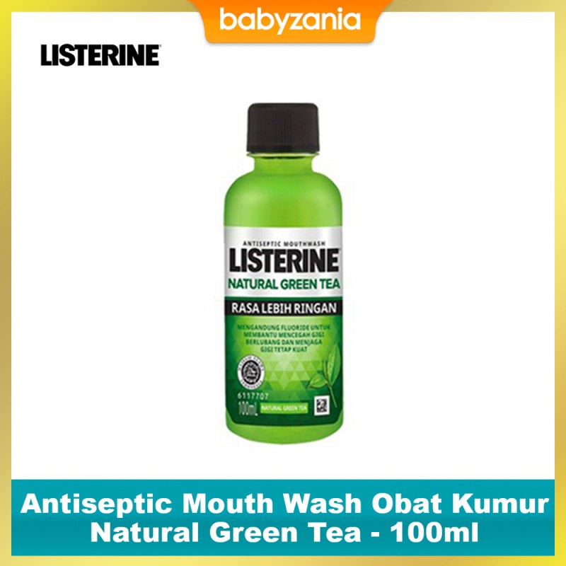 Listerine Antiseptic Mouth Wash Obat Kumur Natural Green Tea - 100 ml