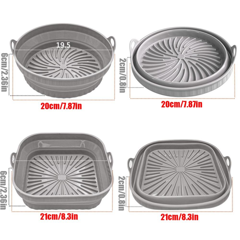 Chookyy Square Silicone Pot Pizza Plate Masak AirFryer Aksesoris Baking Basket