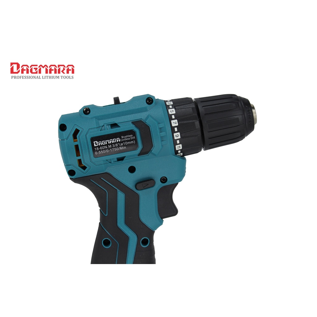 DAGMARA 18V Brushless Cordless Drill Set Mesin Bor Tangan Tanpa Kabel