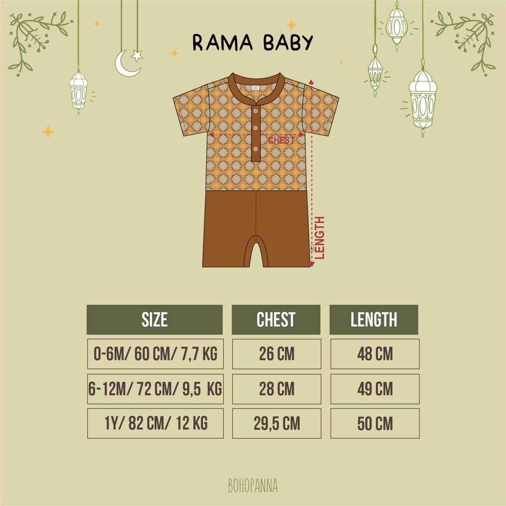 BOHOPANNA Rama Baby Set Raya Collection Koko Jumper Anak Laki-Laki