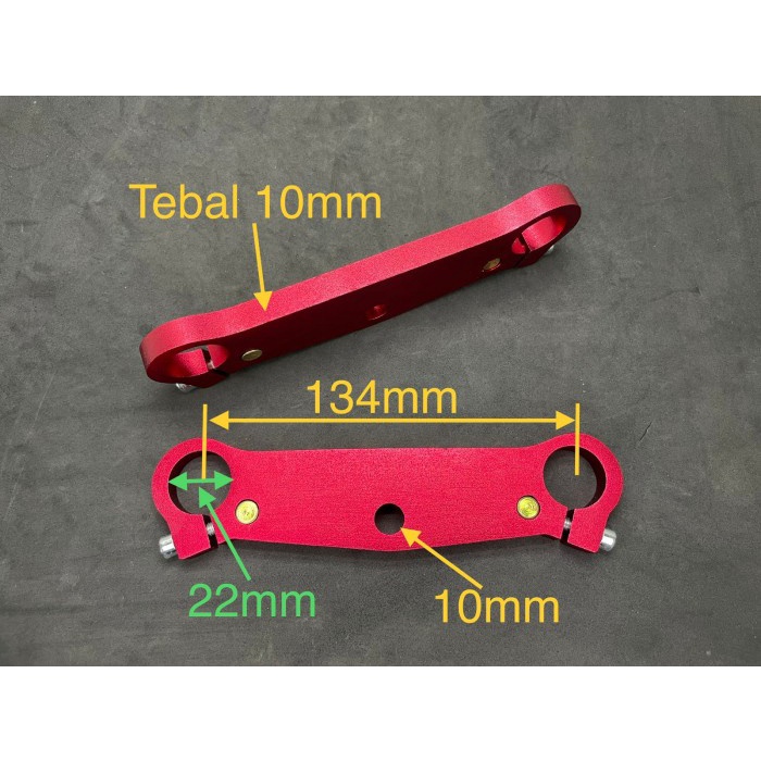 Segitiga - T Shock Depan Cnc Tebal Mini Gp 50Cc Kode 303