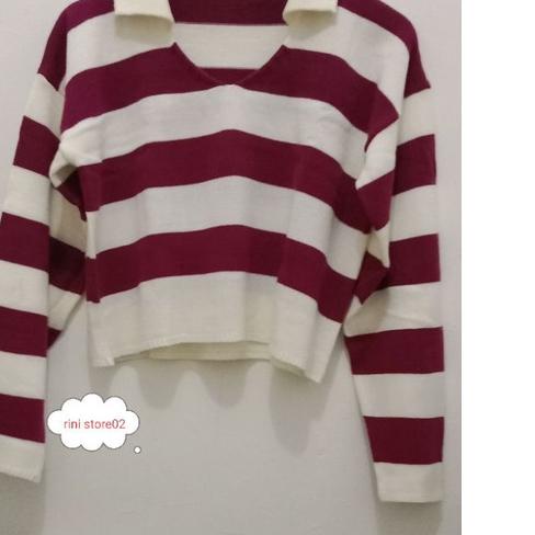 ✭ ATASAN BLASTER ORIGINAL / BLOUSE RAJUT CROP TOP KOREA ☄