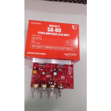 power amplifier 2x40 watt SA80 watt stereo type 348 ampli kit audio 
harga tertera per pcs barang se