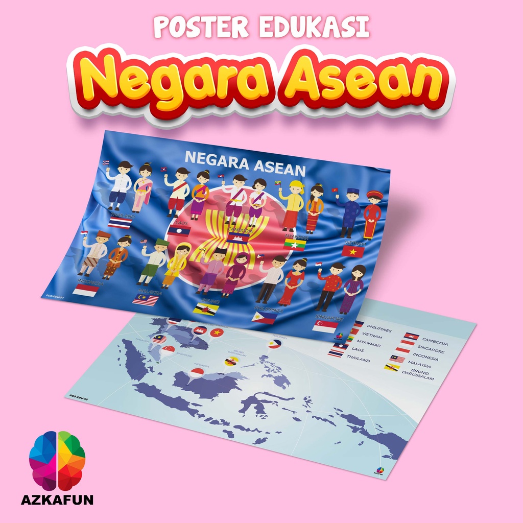 

Poster Edukasi NEGARA ASEAN - Poster edukasi anak