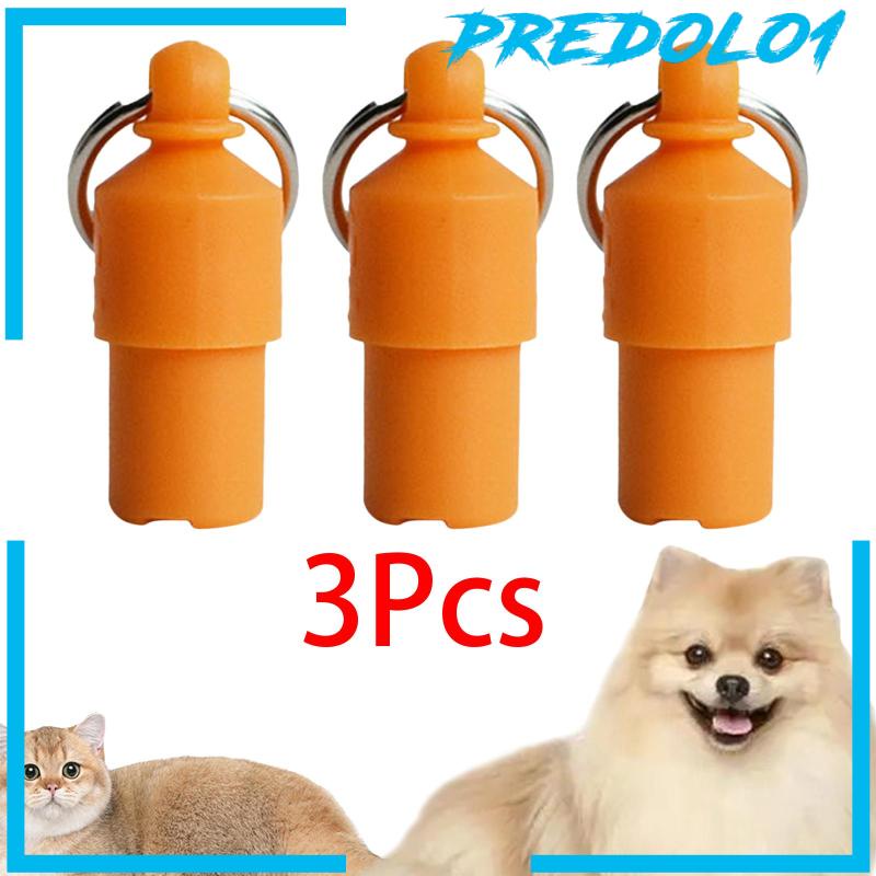 [Predolo1] 3x Tabung Tag ID Anjing Peliharaan Ringan Untuk Puppy Address Label Tube Anti Hilang