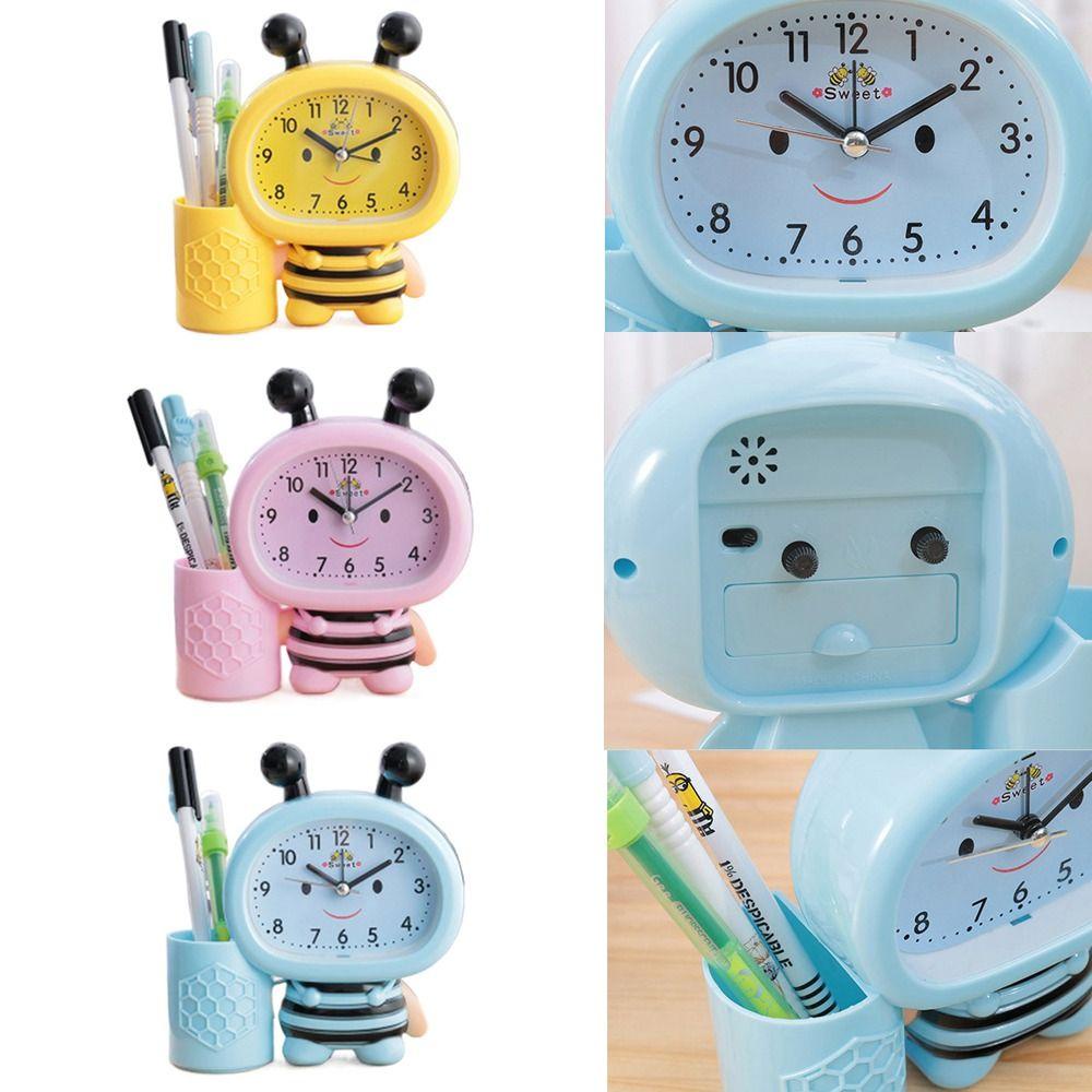 Tempat Pensil Lebah Nanas Hadiah Siswa Jam Weker Kartun Lucu