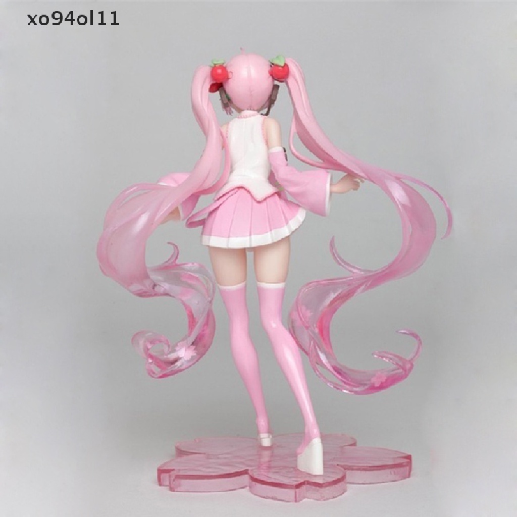 Xo High Quality Anime Miku Pink Sakura Miku PVC Patung Figure Model Mainan OL