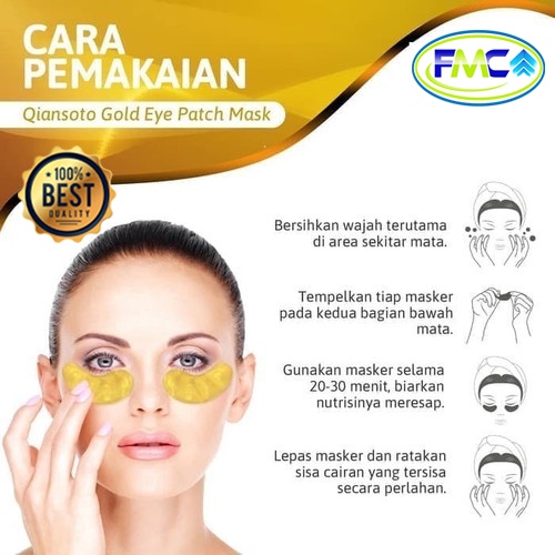 Masker Mata Collagen Emas Crystal Eye Gold Mask Penghilang Hitam Kantung Mata Panda Perawatan Muka