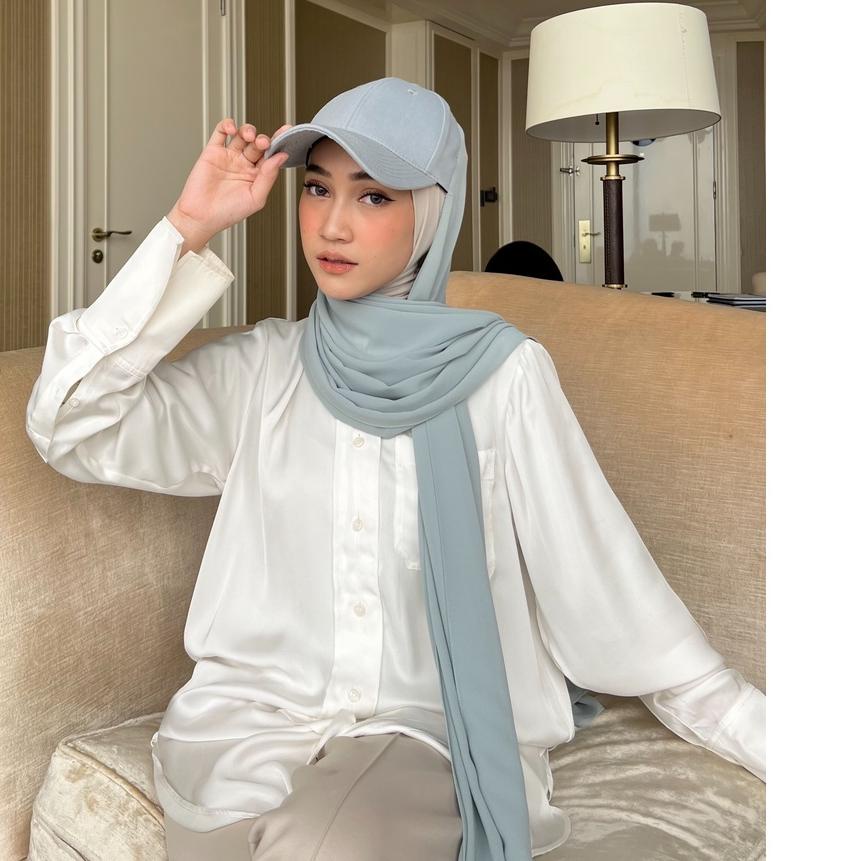 ♠ Gonegani Hijab Instant Topi Cap Melayu Shawl ☆