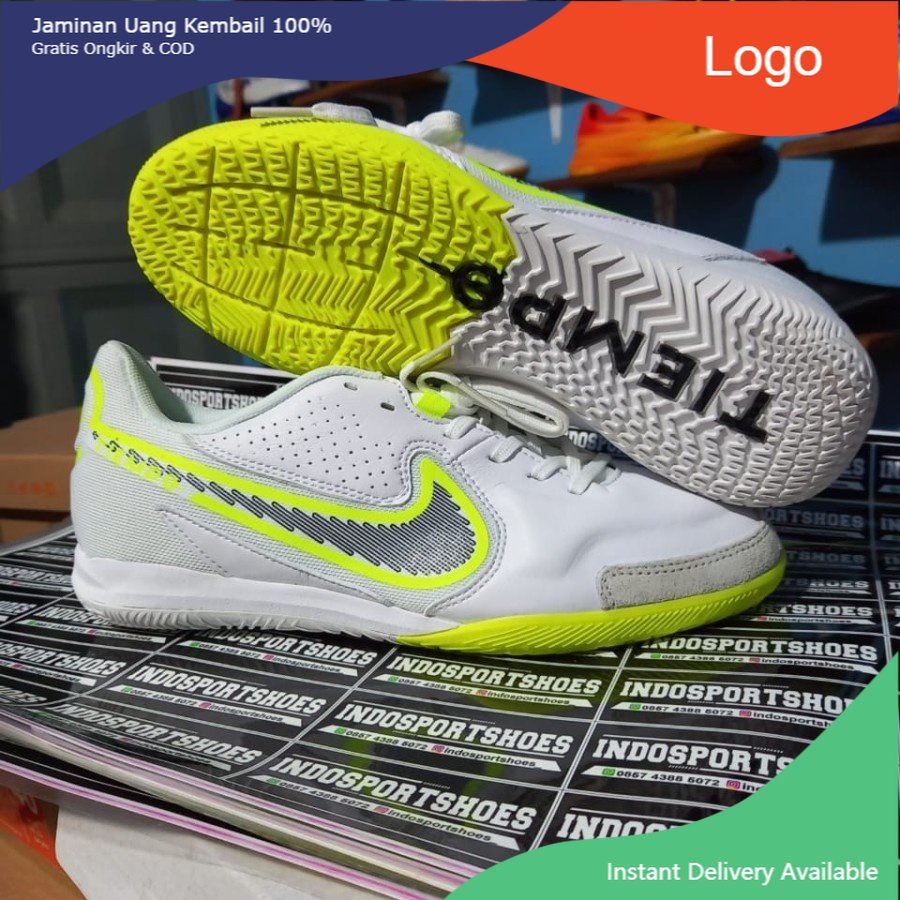 Sepatu Futsal Nike Tiempo Legend 9 White Volt Size 42