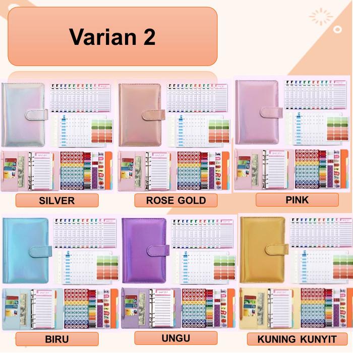 

Binder A6 Polos Glossy Notebook Buku Catatan Agenda PU Leather Budget