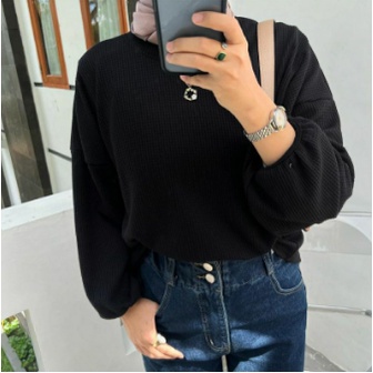 Limited Edition Outer Rajut Fristy Waffle Blouse Waffle Knit Premium