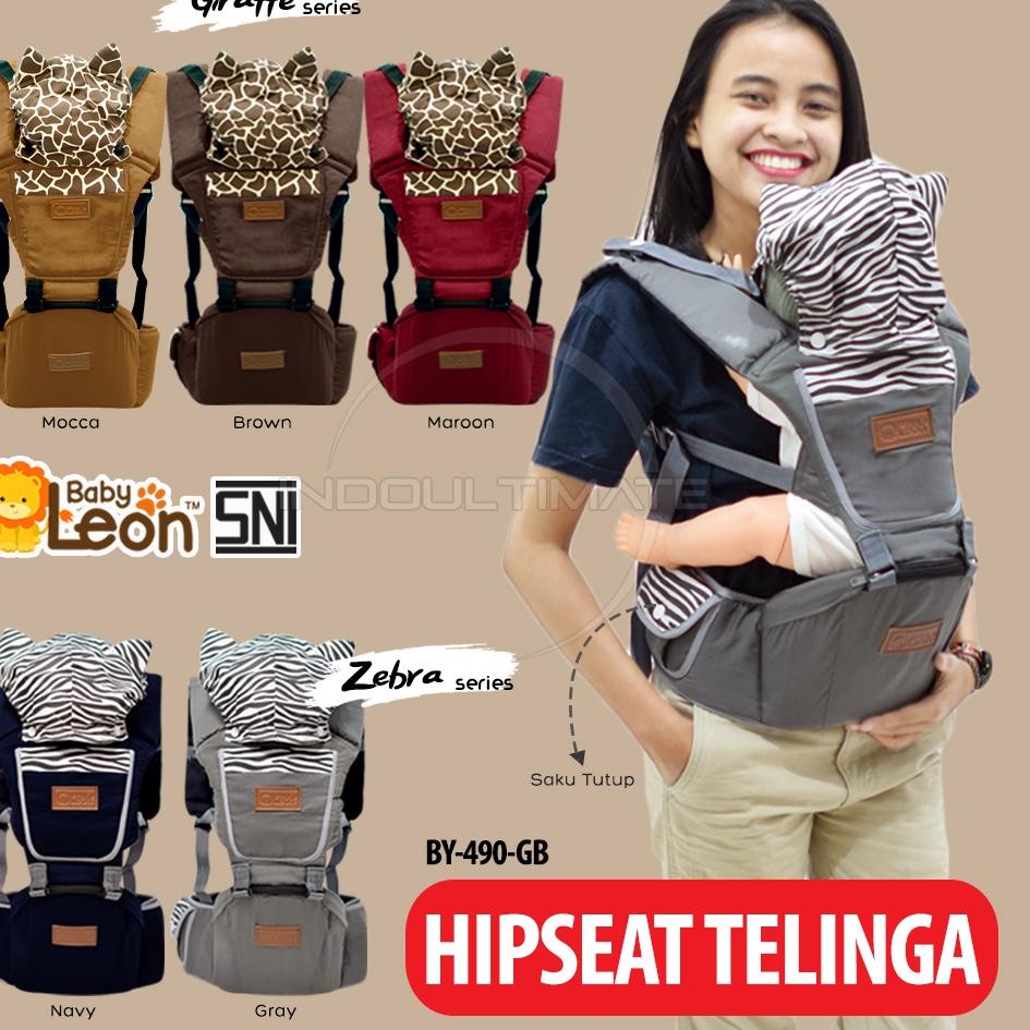 BEST SELLER BABY LEON 5in1 Way Gendongan Hipseat + Penutup Kepala Baby Carrier Gendongan Duduk Bayi 