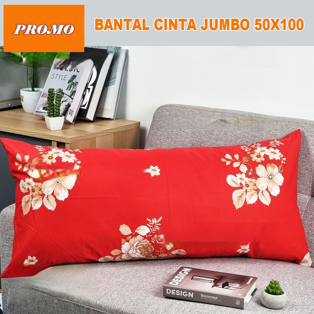 [✅COD] Bantal Cinta 50x100 Jumbo Pillow Cushion Dakron Premium Perlengkapan Home Decor Dekor Dekorasi Hiasan Kamar Tidur Rumah