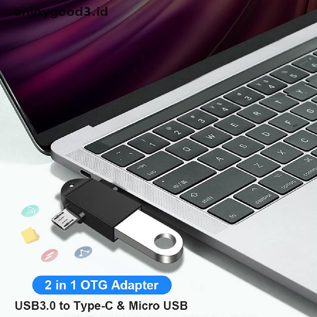 【 Rready Stock 】 Aluminum Alloy 3 in 1 Android OTG Adapter Mobile Phone Adapter Usb Connector Multi-Function Type C to USB Connector OTG Adapter （ ID ）