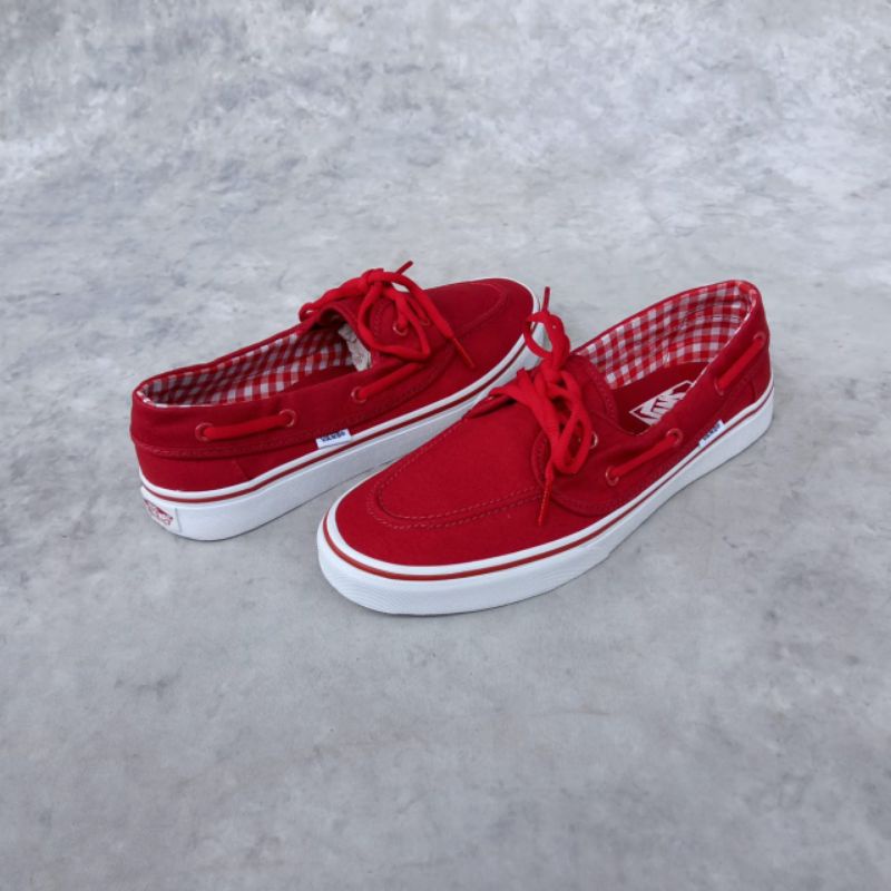 VANS ZAPATO RED WHITE