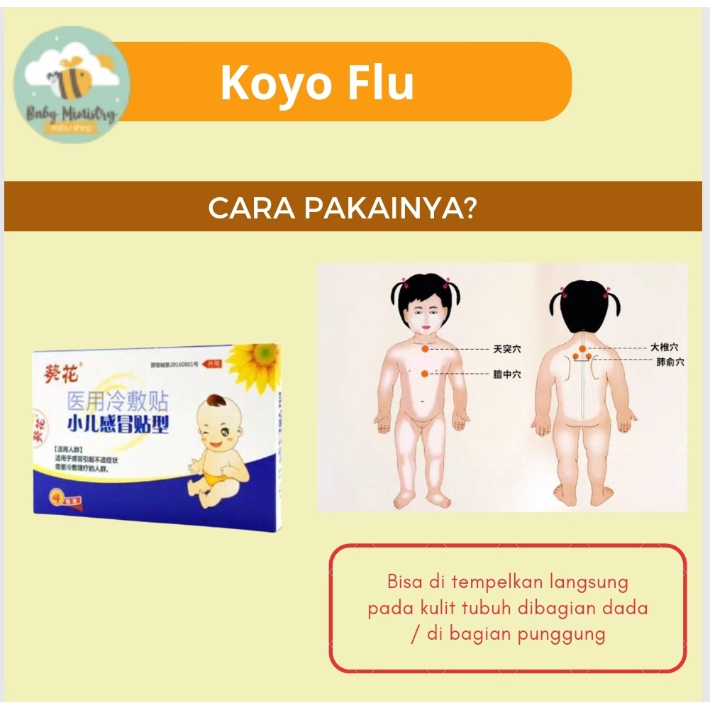 Koyo Flu Untuk Bayi  /  koyo flu bayi / koyo batuk pilek /  koyo pilek / salon pas bayi / YUAN HONG / koyo Yuan hong / koyo xiao Er Zi Ke Tie / koyo batuk flu