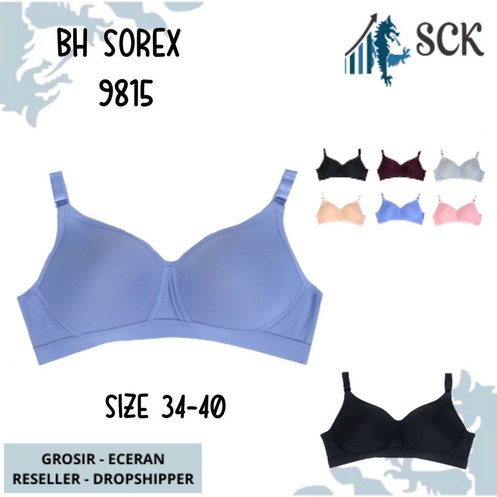 BH SOREX 9815 Busa Tipis Tanpa Kawat Super Soft / Pakaian Dalam Wanita busa tipis 9815 - sckmenwear GROSIR