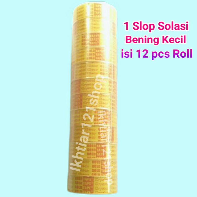 

1 Slop Solasi/Isolasi Bening Kecil isi 12 Pcs Roll