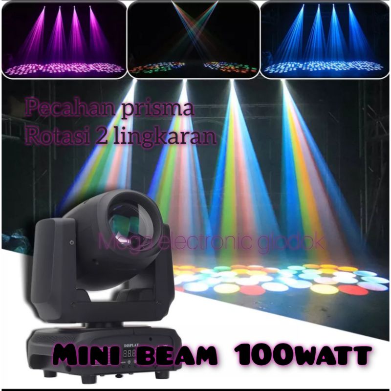 moving head mini beam 100watt double prisma