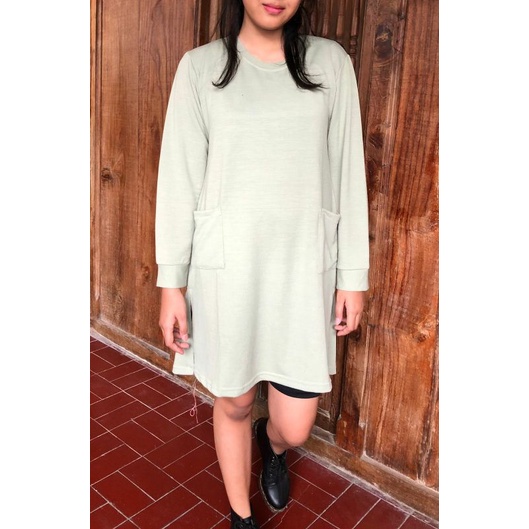 Tunik Salur Hijau Mint Aquila