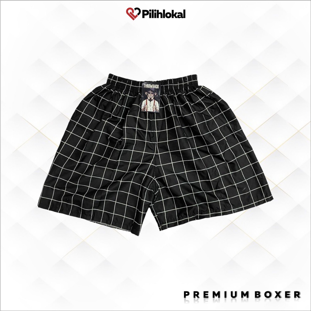 Celana Pendek Pria Wanita Santai Kolor Saku Belakang (Unisex) - Boxer Surfing Pantai Distro Anak Laki-laki Dewasa Jumbo Premium - Celama Renang Remaja Best Seller Unisek - Celana Dalam Pendek Bokser Bahan Katun Dingin Motif Warna Hitam Kotak-Kotak Murah