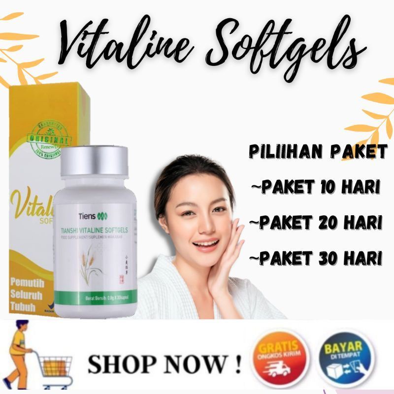 VITALINE SOFTGELS TIENS PEMUTIH SELURUH TUBUH PEMUTIH BADAN TERBAIK DI DUNIA PEMUTIH SELURUH TUBUH A